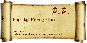 Papity Peregrina névjegykártya